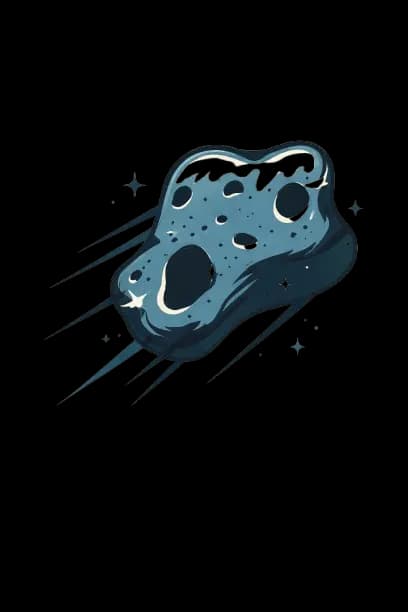 Asteroid illustration — Swayam developer portfolio