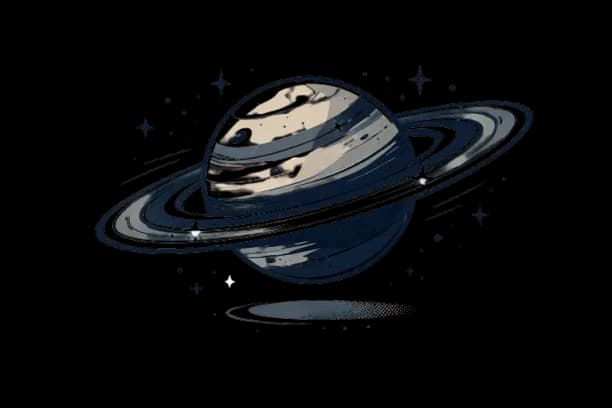 Planet illustration — web development portfolio